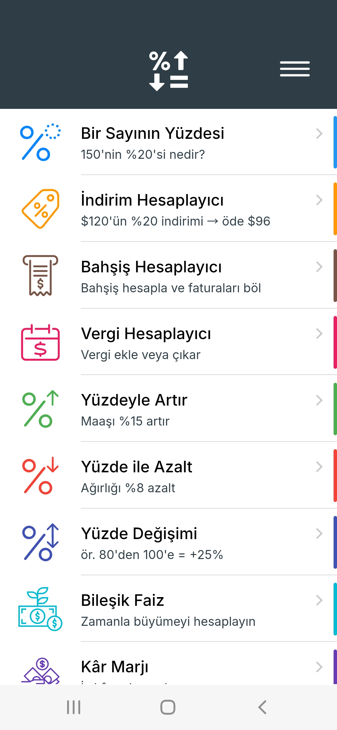 Metis: Yüzde Hesaplayıcı